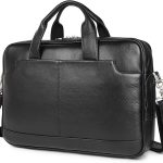 Augus Leather Laptop Briefcase for Men,Waterproof Travel Messenger Duffle Bags 15.6 Inch Laptop Bag